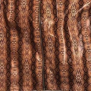 Snakeskin Mini Skirt